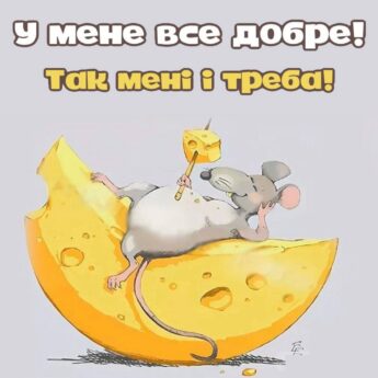 У мене все добре! Так мені і треба!