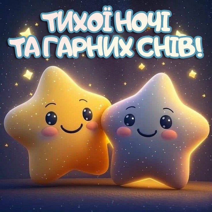 ТИХОЇ НОЧІ
ТА ГАРНИХ СНІВ!